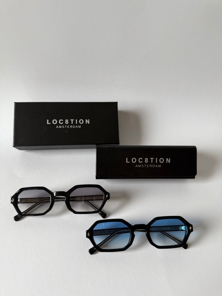 Loc8tion zonnebrillen "light blue" & " light purple" 2-pack