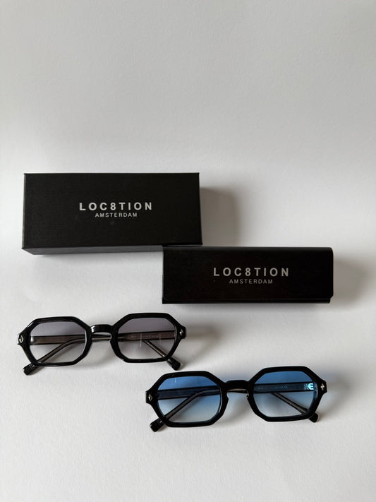 Loc8tion zonnebrillen "light blue" & " light purple" 2-pack